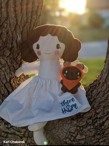 ewok and princess leia Star wars doll fan art patterns sewing and machine embroidery