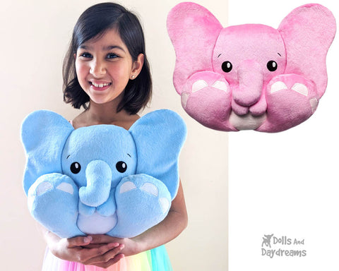 Big foot Elephant PDF Sewing Pattern by Dolls And Daydreams Plush Dumbo Toy DIY 
