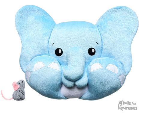 Big foot Elephant PDF Sewing Pattern by Dolls And Daydreams Plush Dumbo Toy DIY 