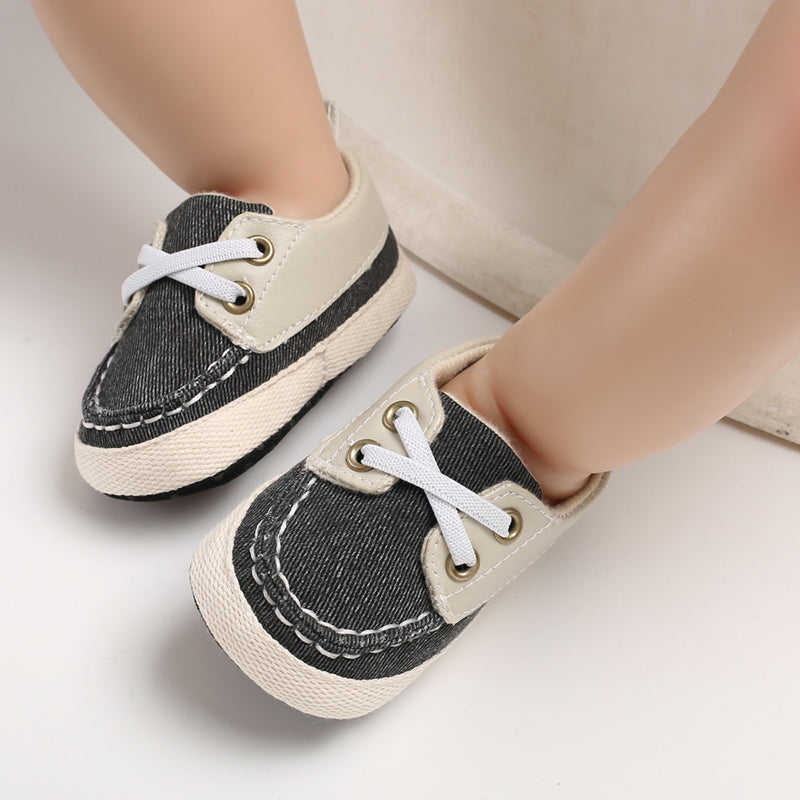 Black Zapatos casuales para bebé, nacido, niño, niña, suela Hn