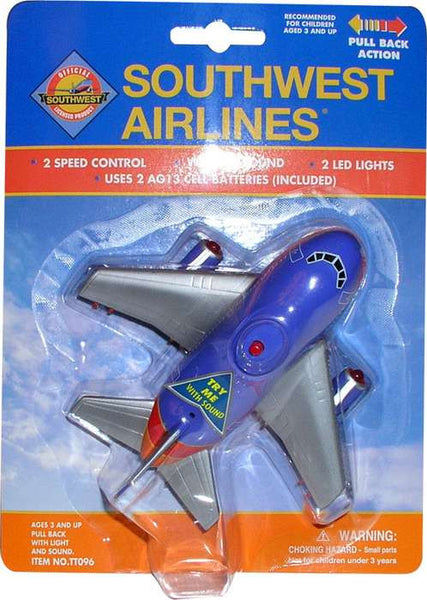 Southwest Airlines Pullback Plane with Lights & Sound – Acapsule Toys