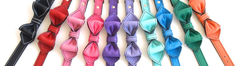colorful luxury leather bowtie dog collars