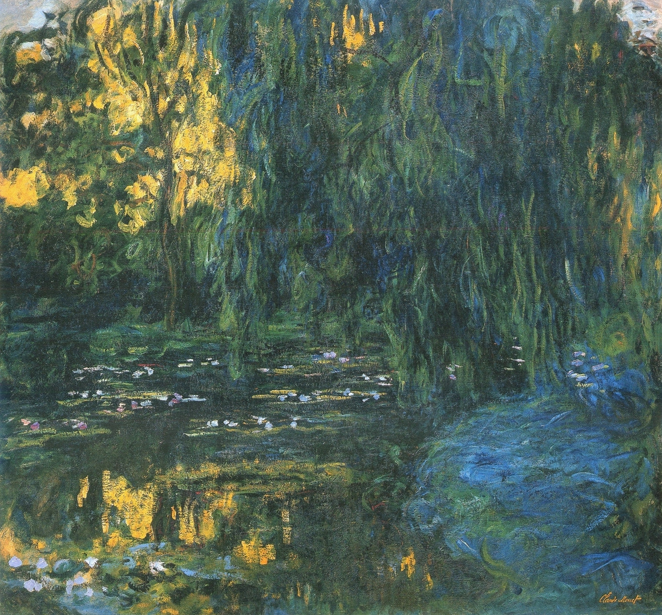 Claude Monet, Water Lily Pond and Weeping Willow