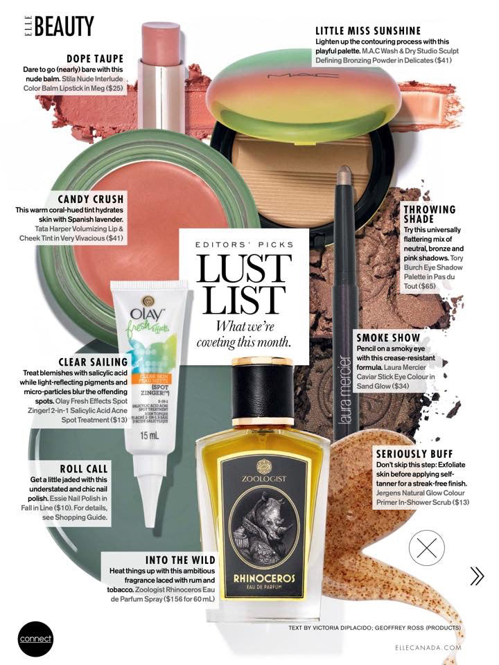 Elle Canada Magazine, May 2015, Lust List, Zoologist Rhinoceros