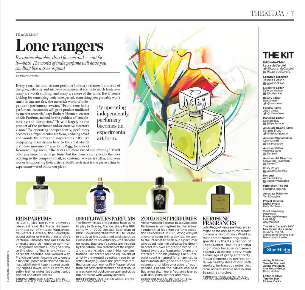 Toronto Star The Kit 2016 10 Lone Rangers Perfumes