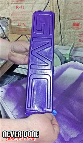Purple GMC emblem plasti-dip - Clint Grover - Never Done