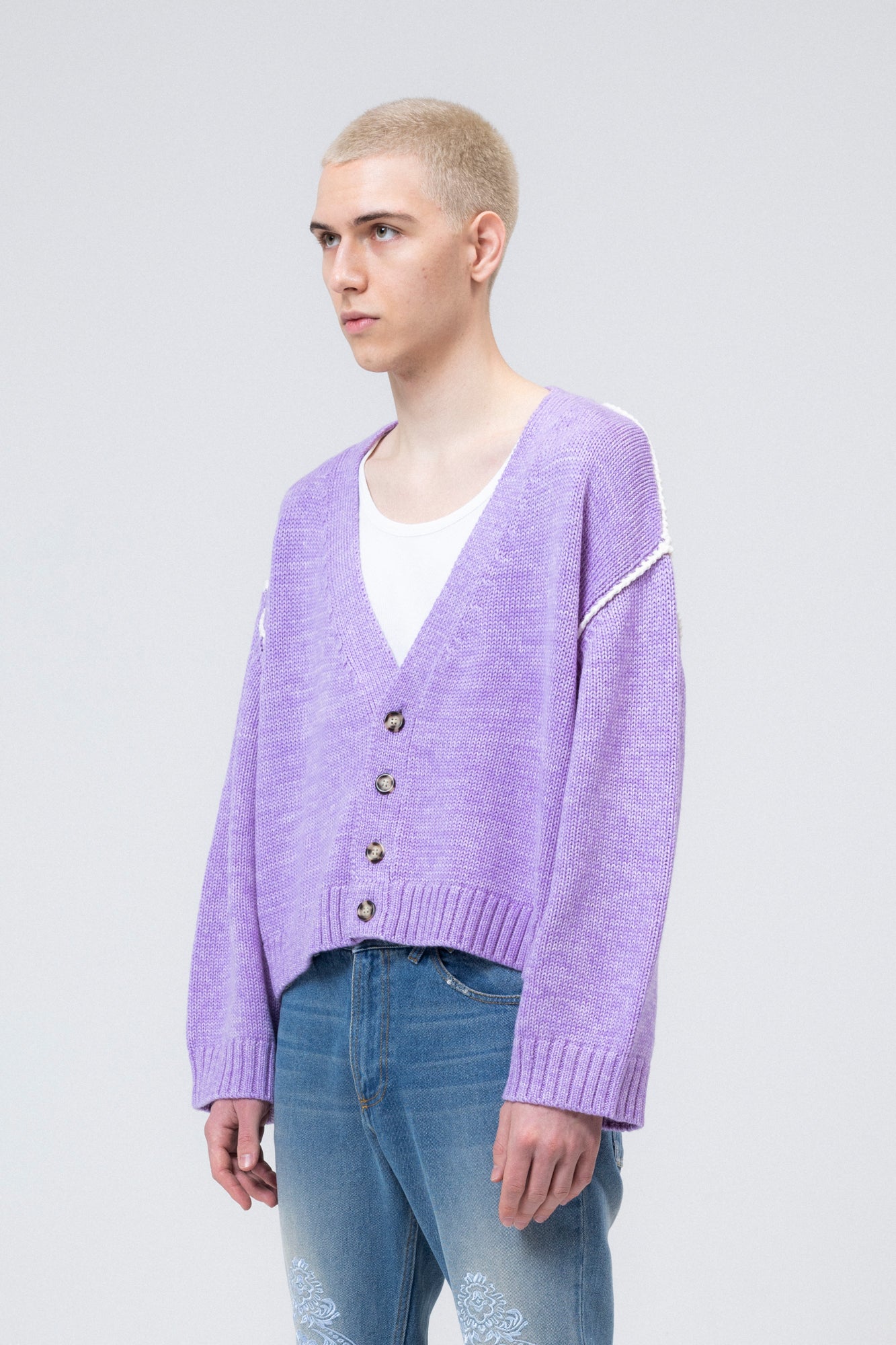 低反発 腰用 Leno\u0026co TWISTED YARN CARDIGAN