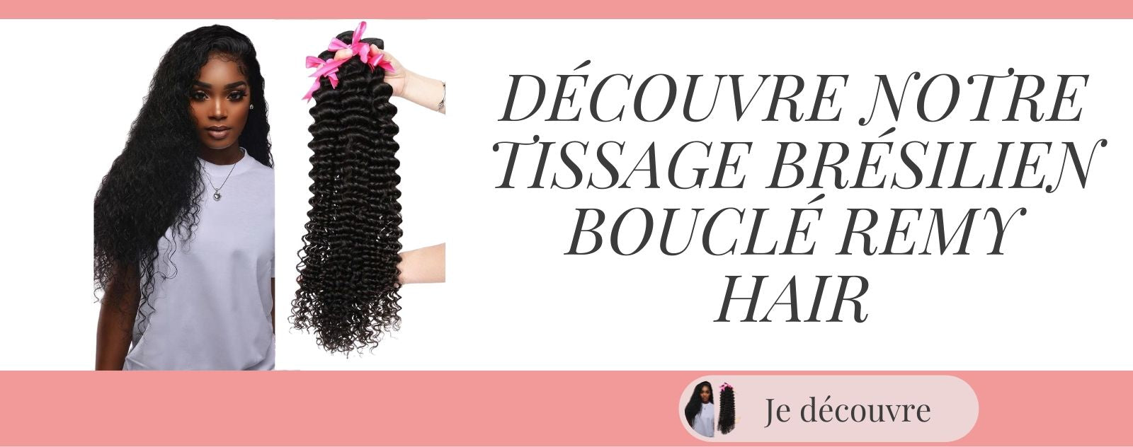 tissage REMY Hair brésilien bouclé