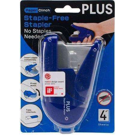 Staple-Free Stapler Paper Clinch Blue - A Plus Craft