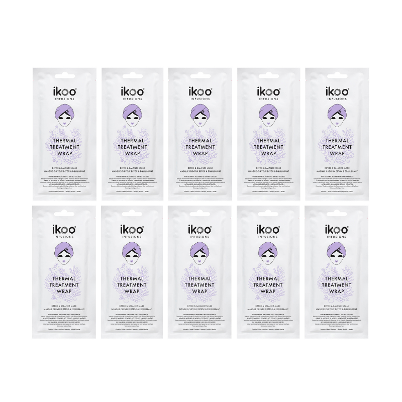 Ikoo Detox & Balance Thermal Treatment Hair Wrap (10 Packs)