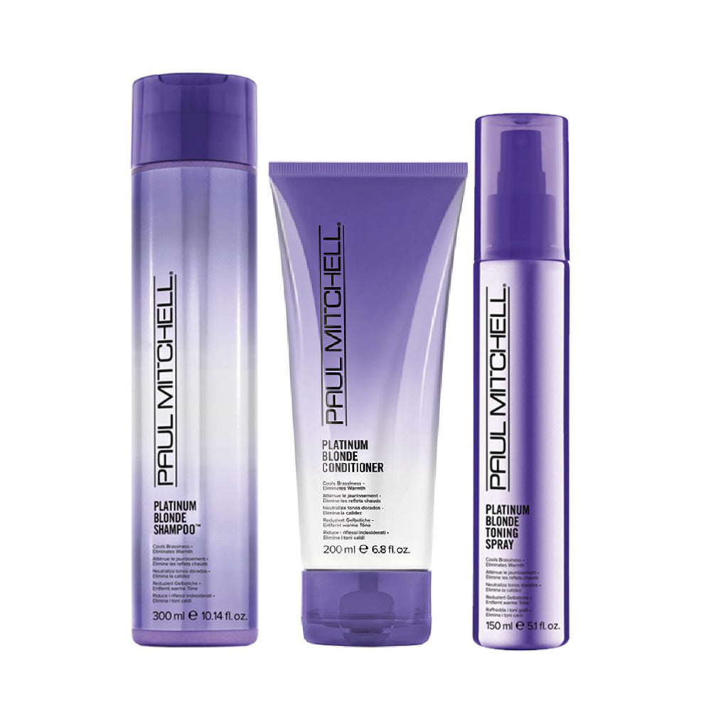 John Paul Mitchell Platinum Blonde - Platinum Blonde Shampoo 300ml, Platinum Blonde Conditioner Platinum Blonde Toning 150ml