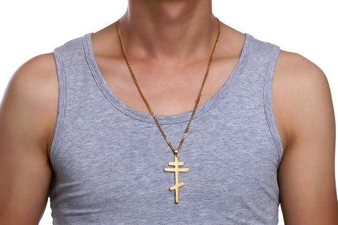 collier croix orthodoxe