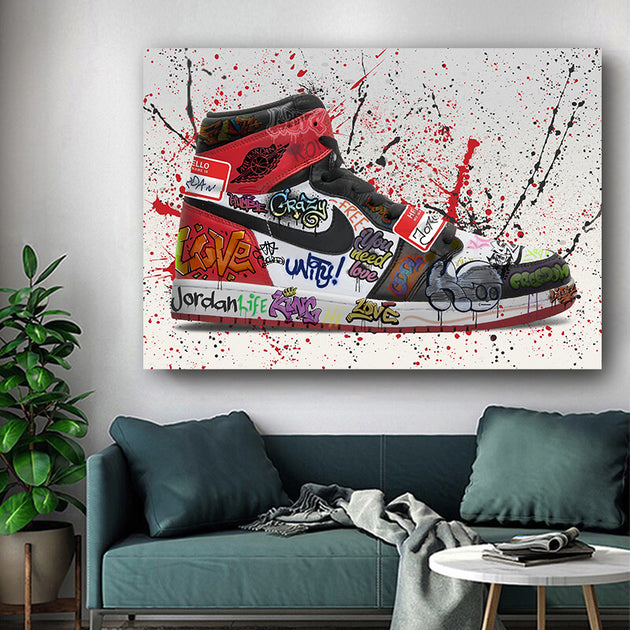 jordan 1 painting on canvas