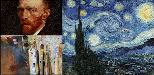 Renowned painter Vincent Van Gogh and his Starry Night painting