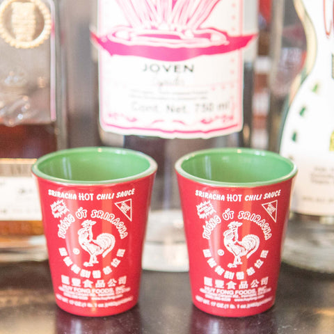 Sriracha shot glasses