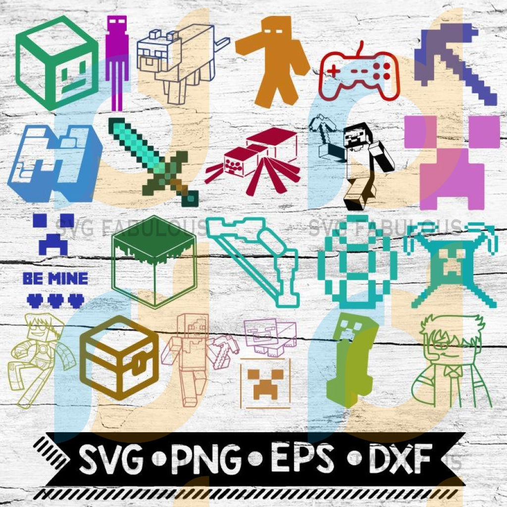 Download Minecraft Svg Minecraft Game Bundle Svg Gamer Svg Svg Fabulous PSD Mockup Templates