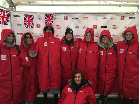 dryrobe supply Team GB surf lifesaving national team 