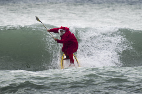 dryrobe santa surfer christmas 