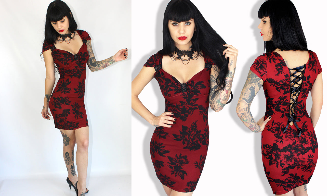 Demi Loon Pinup clothing holiday pinup dress corset back dress