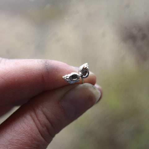 Mini whelk stud earrings