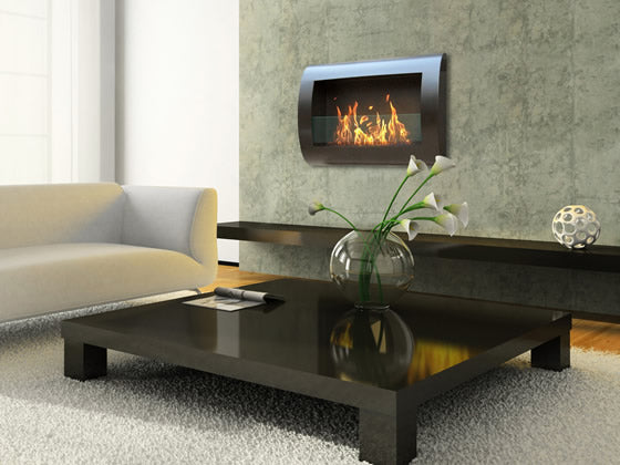 Anywhere Fireplace - Chelsea Bio-Ethanol Wall Fireplace Black