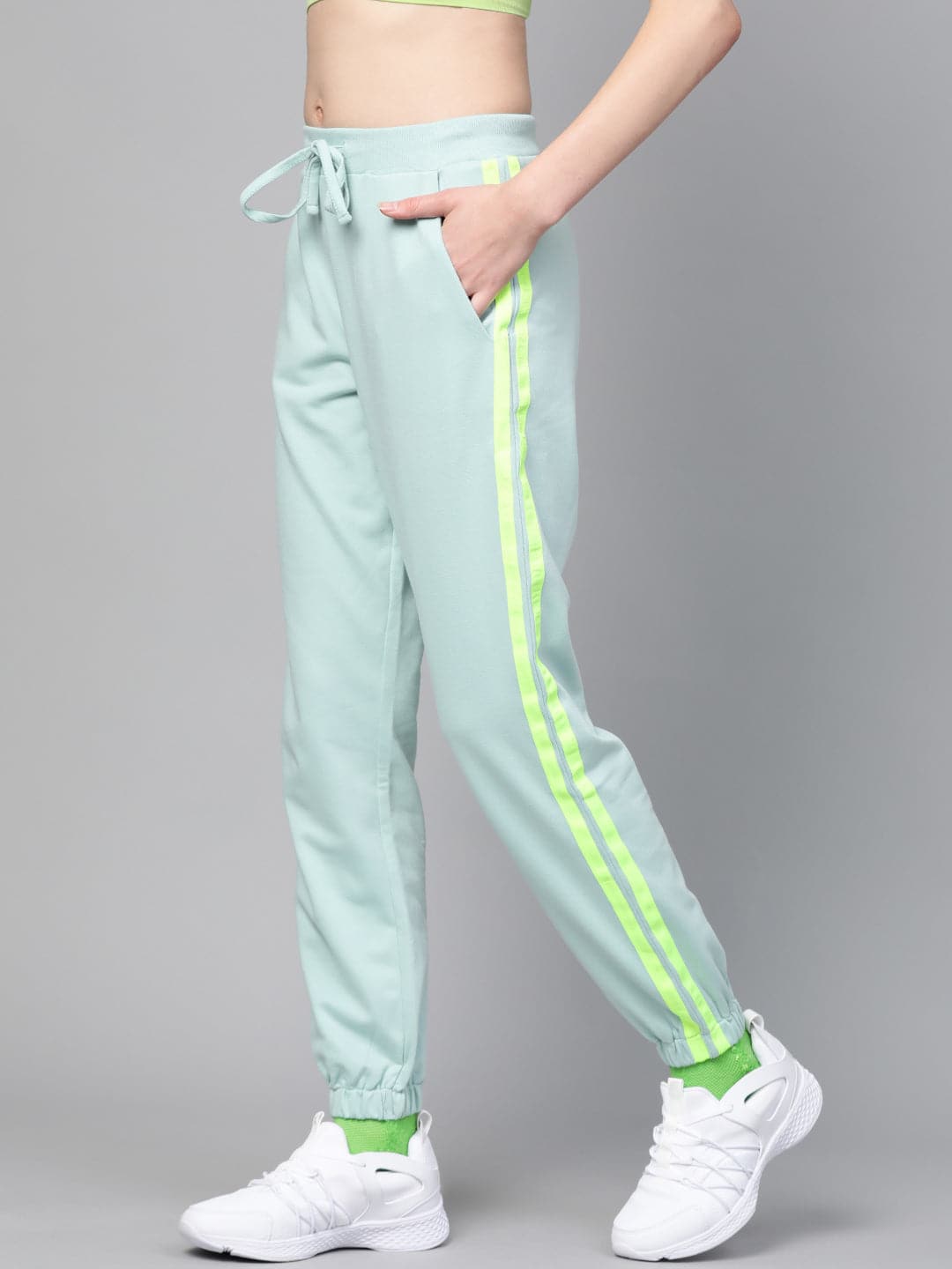 womens green track pants