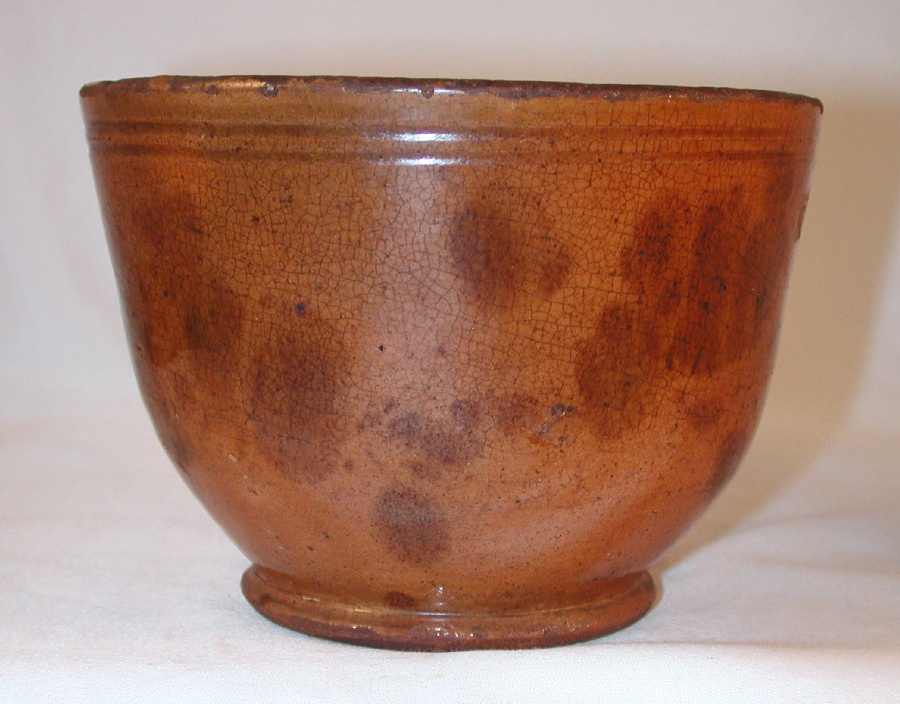 antique redware bowl