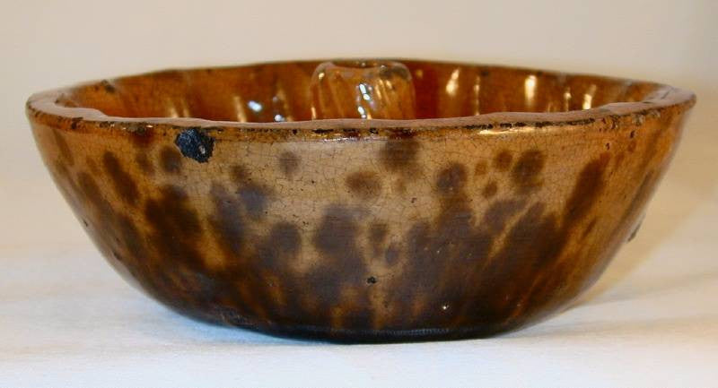 antique redware bowl