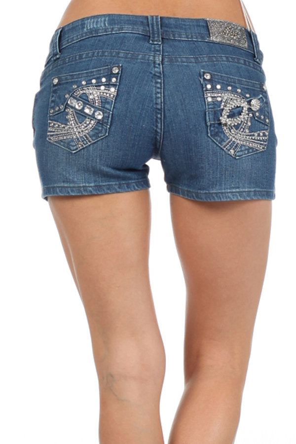 low rise jean shorts for juniors