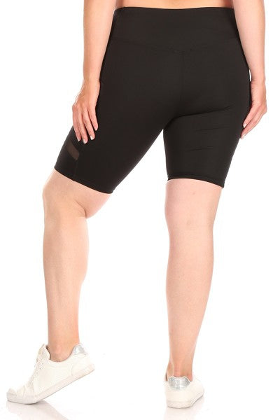 plus size bike shorts with pockets