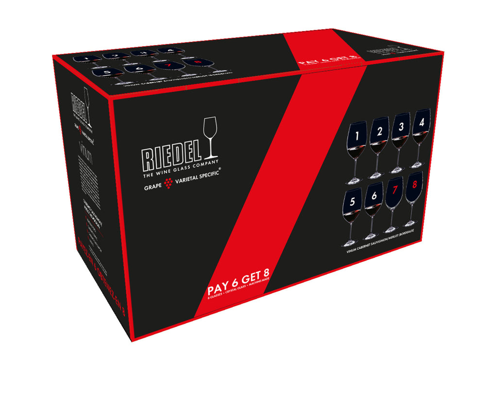 riedel vinum 8 pack wine glasses