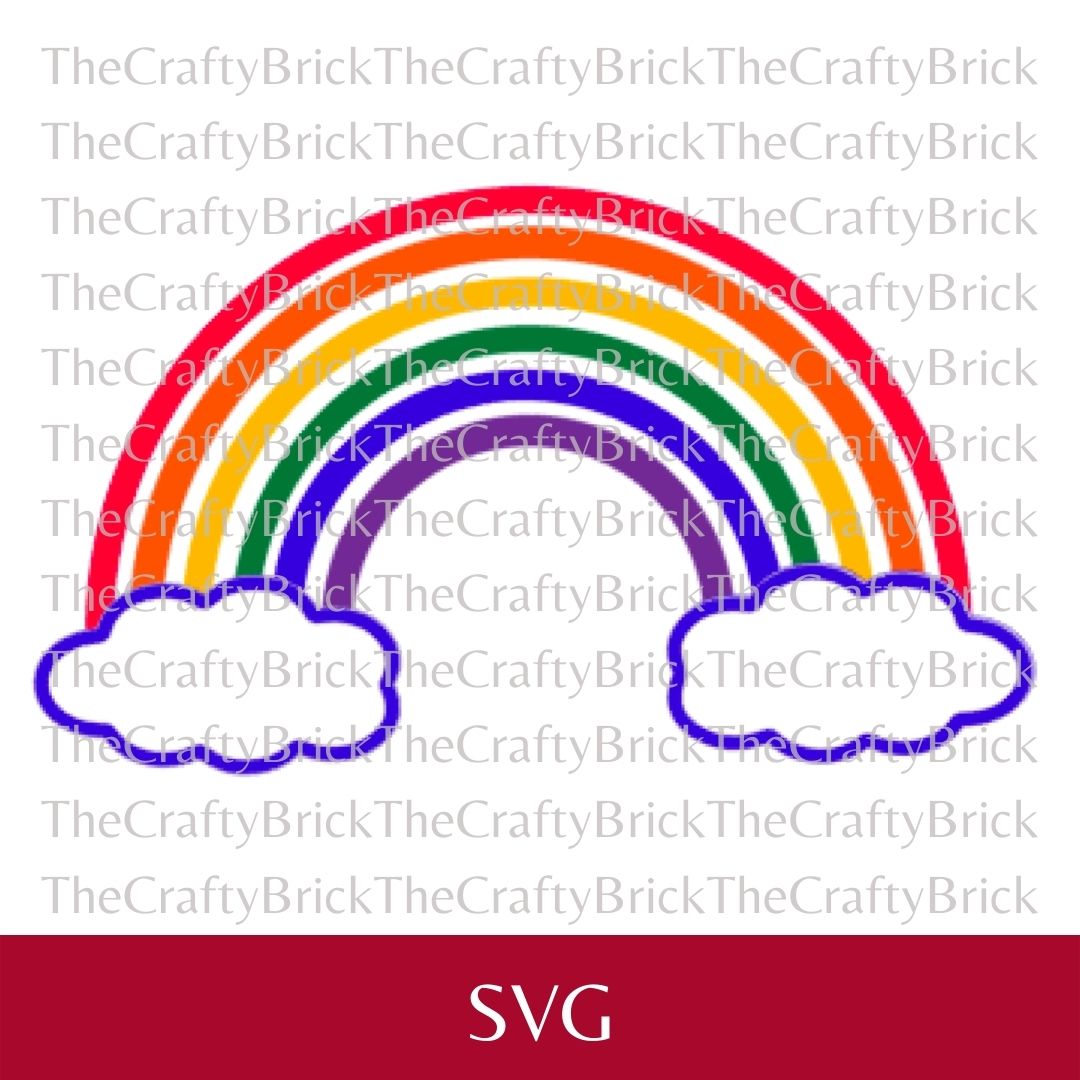 rainbow cake topper svg