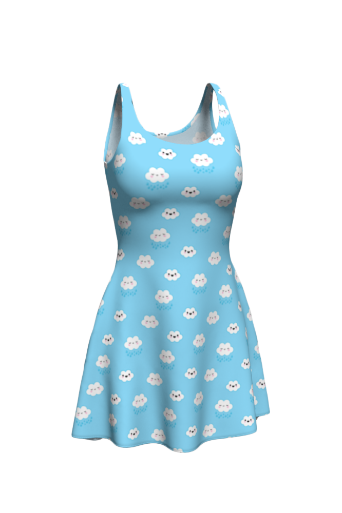 Cutie Clouds Flare Dress