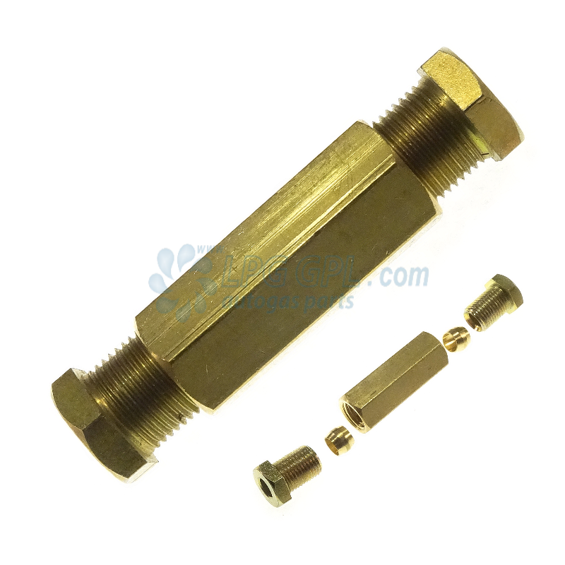 8mm Brass straight compression fitting LPG Gas. 