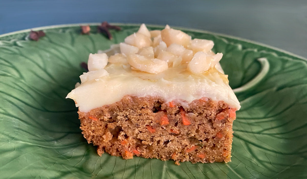 honey carrot cake with cream cheese frosting