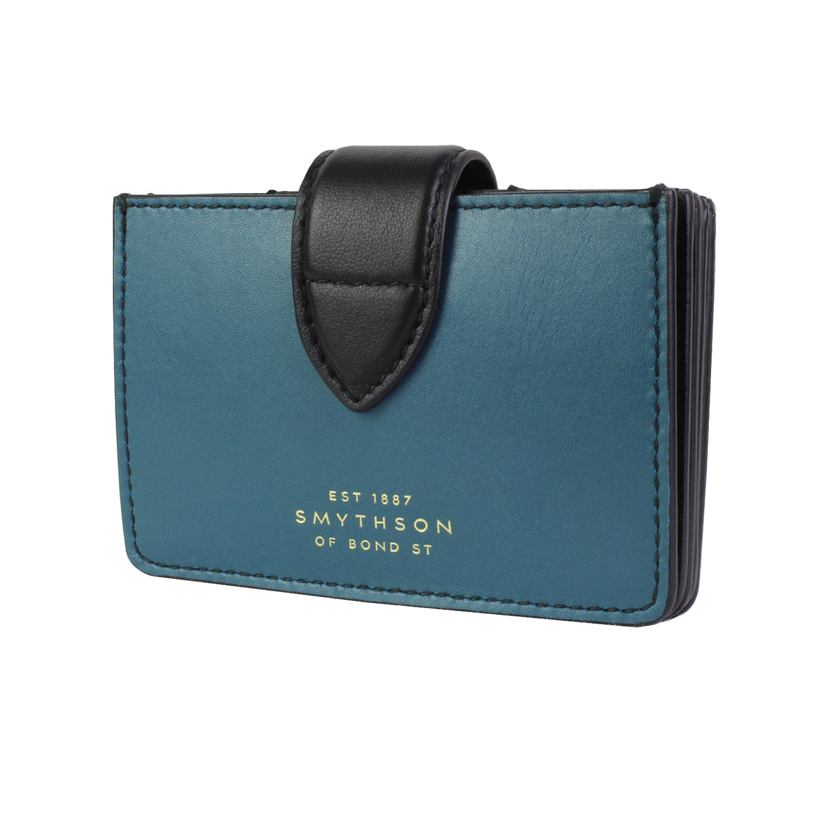 Smythson Grosvenor Nile Blue Note Holder | www.jerusalemoliveoil.com