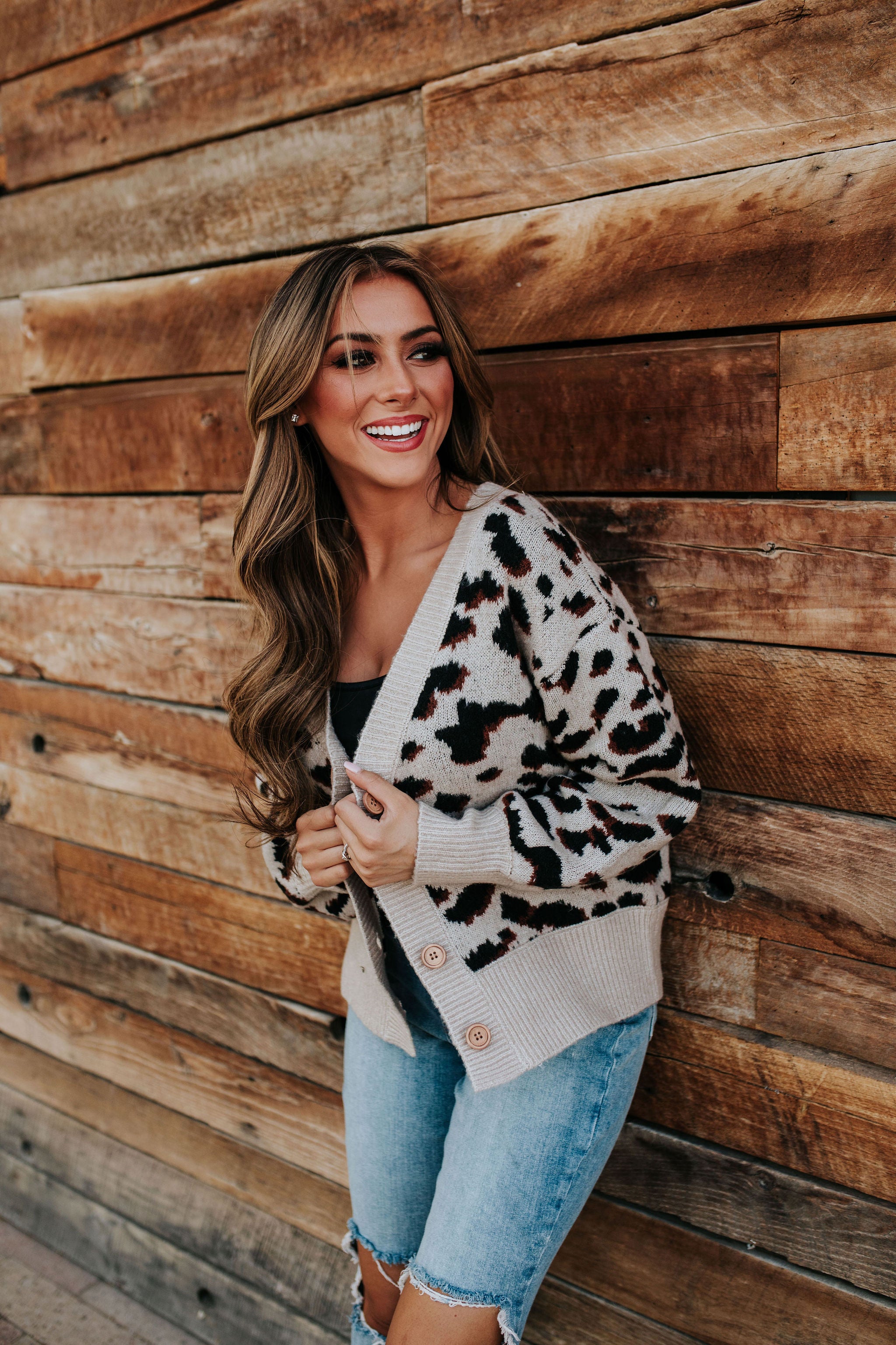 THE CUDDLE UP CARDIGAN IN TAUPE