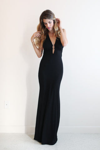 Simple Black Maxi Dress