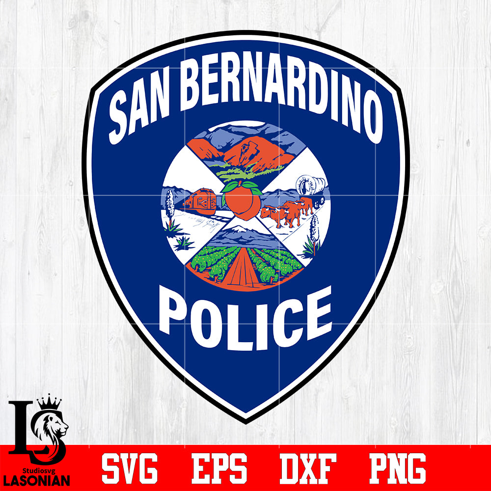 san bernardino police department badge clipart
