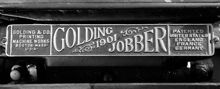 Golding Jobber 1901 name plate