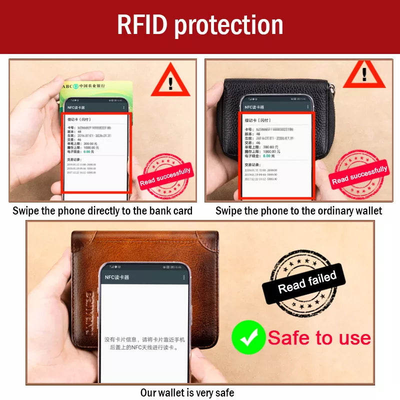 Ledergeldbörse für Herren (RFID-geschützt)