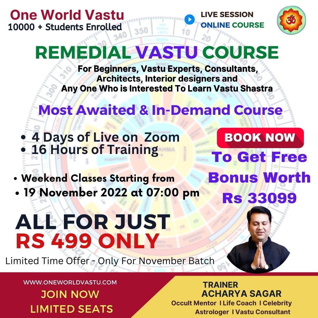 Vastu Remedial Course Rs 499 – One World Vastu