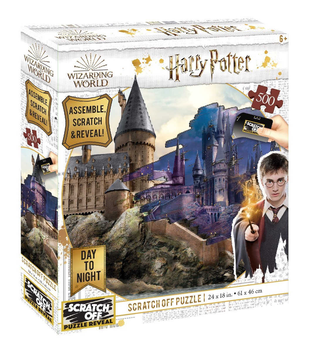 Scratch OFF Puzzle Harry Potter Hogwarts Day to Night - 500 PCS - 4DPuzz - 4DPuzz
