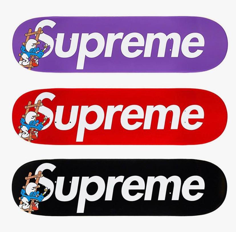 2個　Supreme smurfs skateboard deck スマーフ