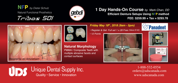 1 Day Hands-On Course Efficient Denture Setup Using NFP method 