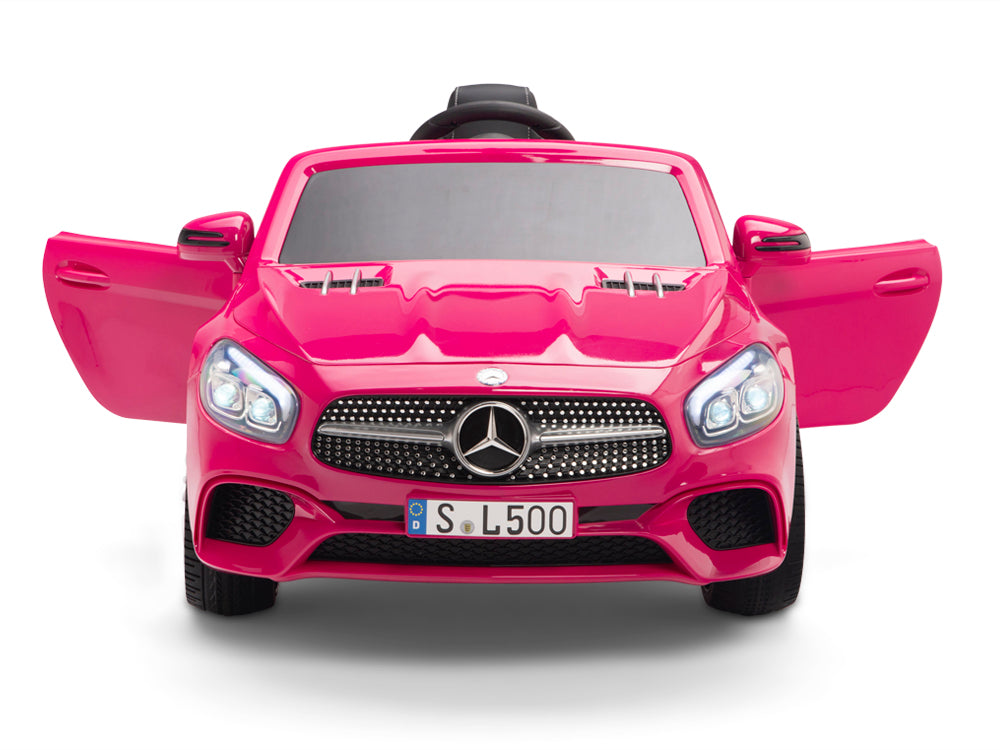SL500 12V Mercedes Electric Kids Ride On Toy Cars 6 Speeds w/Remote Control Pink 