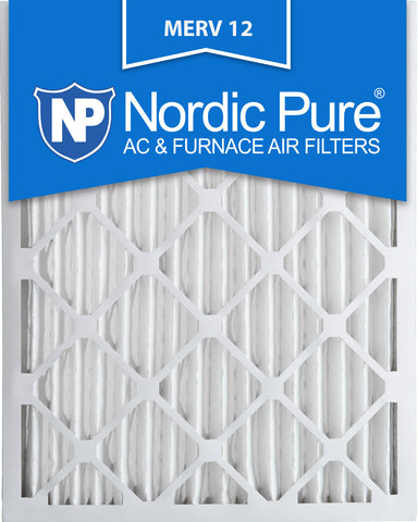 16x20x2 Pleated MERV 12 AC Furnace Filters Qty 3 - Nordic Pure