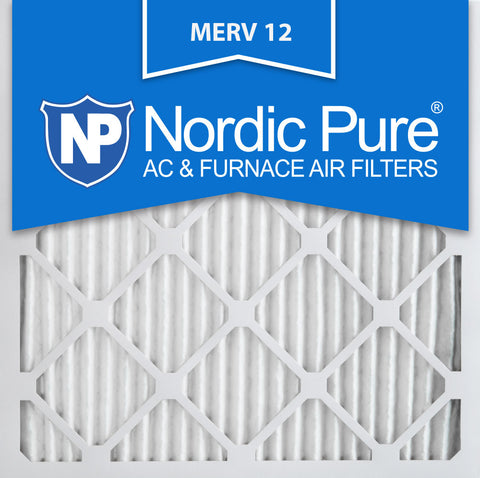 10x10x1 Pleated MERV 12 AC Furnace Filters Qty 3 - Nordic Pure