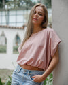 Camiseta Damarapara mujer en color Palo de Rosa