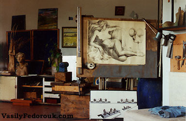 Vasily Fedorouk's studio in the Ukraine.
